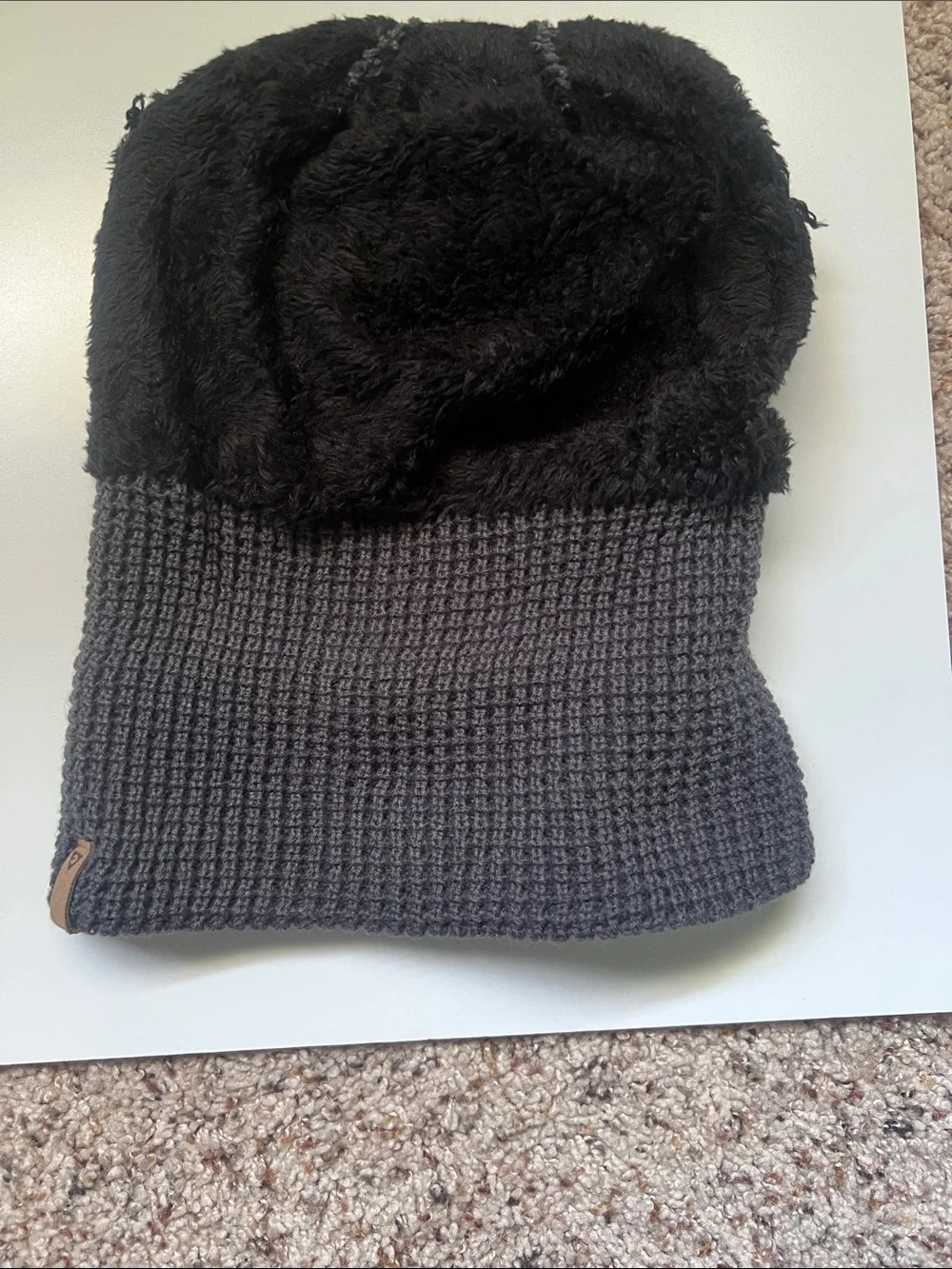 Thermal Beanie Fur Lined Gray Gerry NWT